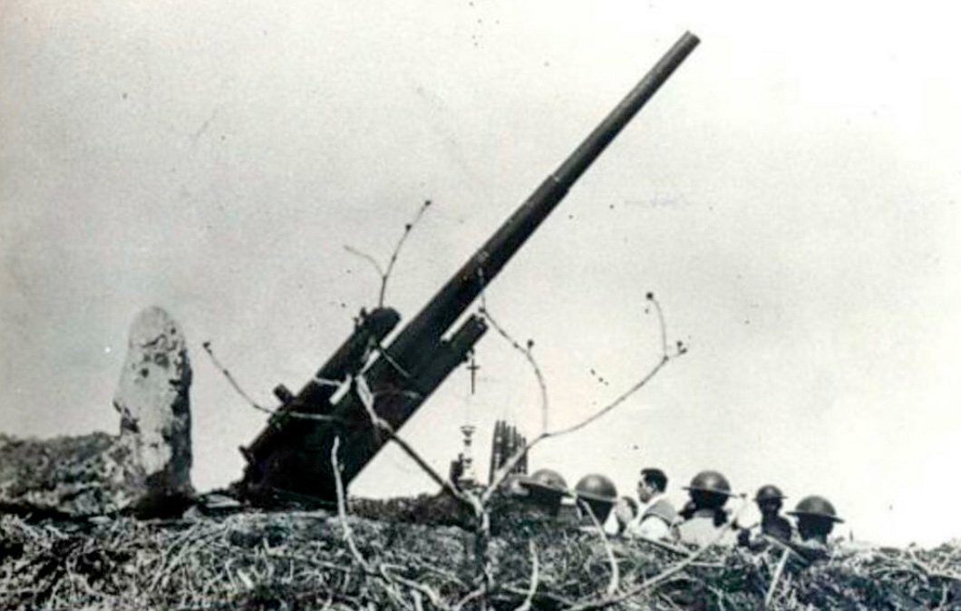 Bateria Antiaérea americana durante segunda guerra mundial